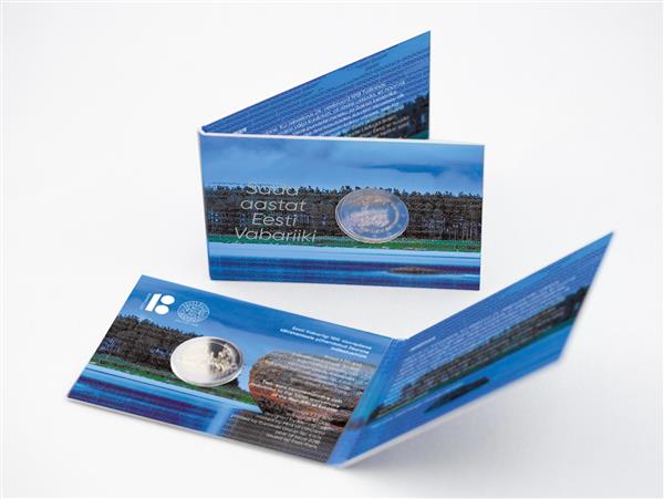 Grote foto estland 2 euro 2018 coincard 100 jaar onafhankelijkheid verzamelen munten overige