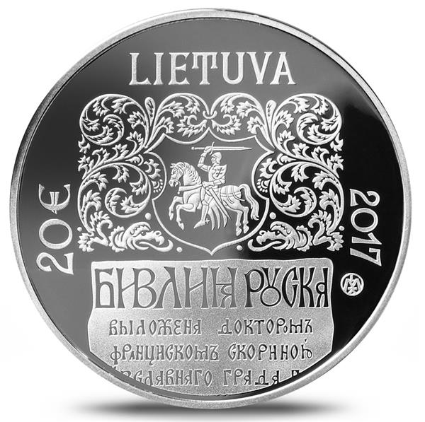 Grote foto litouwen 20 euro 2017 francysk skaruna roetheense bijbel verzamelen munten overige