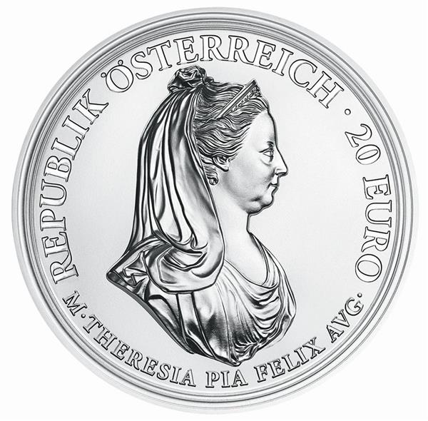 Grote foto oostenrijk 20 euro 2018 maria theresia zachtmoedigheid en geloof verzamelen munten overige