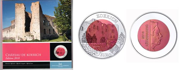 Grote foto luxemburg 5 euro 2018 kasteel van koerich verzamelen munten overige