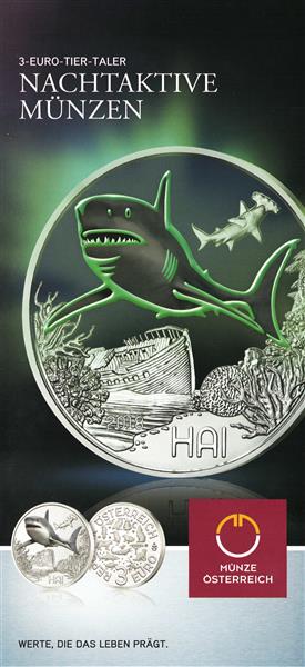 Grote foto oostenrijk 3 euro 2018 haai verzamelen munten overige