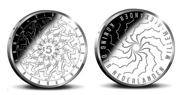 Grote foto nederland 5 euro 2018 fanny blankers koen eerste dag uitgifte verzamelen munten overige