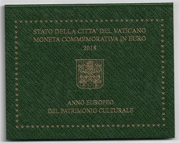 Grote foto vaticaan 2 euro 2018 europees jaar cultureel erfgoed verzamelen munten overige