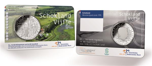 Grote foto nederland 5 euro 2018 schokland coincard bu verzamelen munten overige