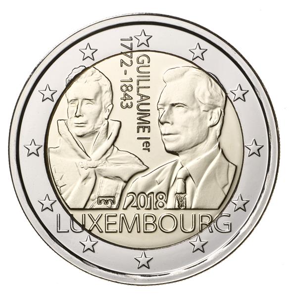 Grote foto luxemburg 2 euro 2018 willem i servaasbrug in munthouder verzamelen munten overige