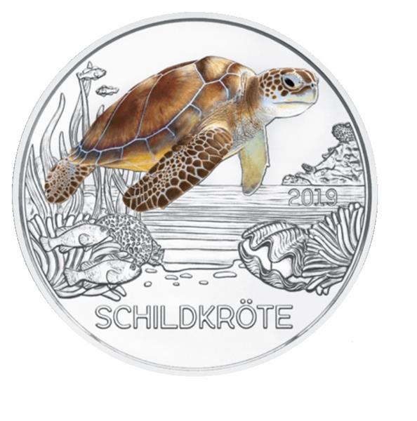 Grote foto oostenrijk 3 euro 2019 schildpad verzamelen munten overige