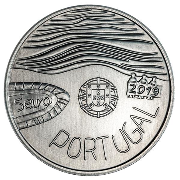 Grote foto portugal 5 euro 2019 de zee getekend door een kind verzamelen munten overige