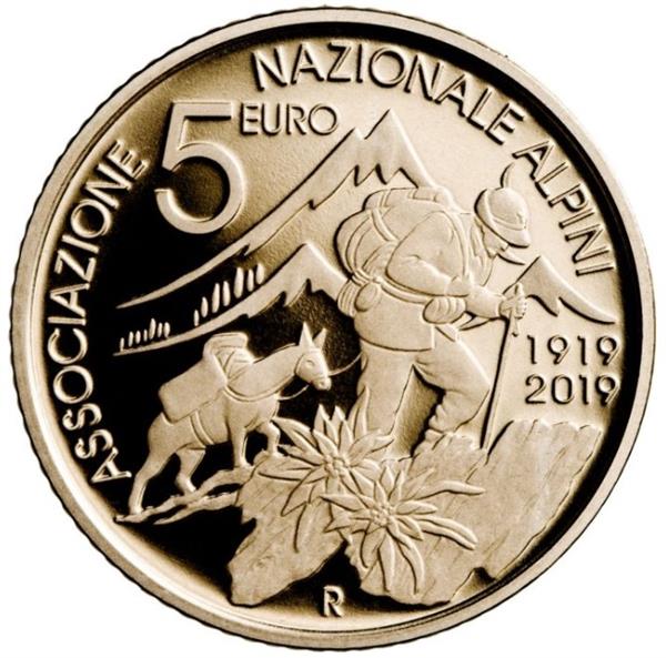 Grote foto itali 5 euro 2019 alpen verzamelen munten overige