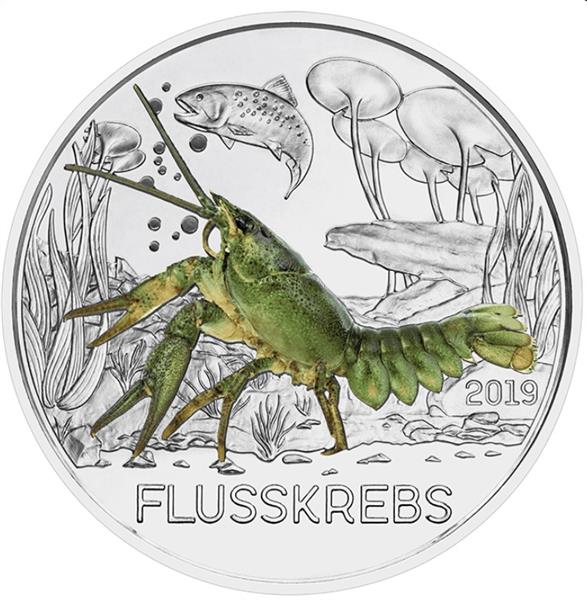Grote foto oostenrijk 3 euro 2019 rivierkreeft verzamelen munten overige