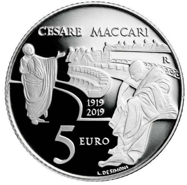 Grote foto itali 5 euro 2019 cesare maccari verzamelen munten overige