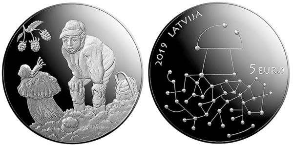 Grote foto letland 5 euro 2019 geschenken uit de natuur verzamelen munten overige
