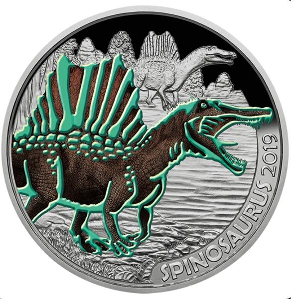 Grote foto oostenrijk 3 euro 2019 spinosaurus verzamelen munten overige