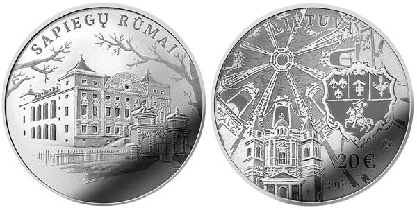 Grote foto litouwen 20 euro 2019 kasteel sapieha verzamelen munten overige