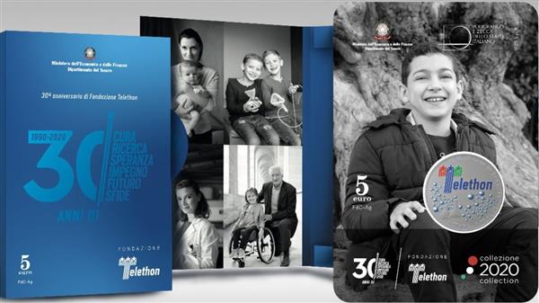 Grote foto itali 5 euro 2020 telethon foundation verzamelen munten overige