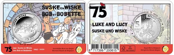 Grote foto belgi 5 euro 2020 suske en wiske verzamelen munten overige