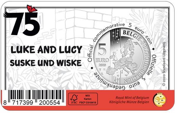 Grote foto belgi 5 euro 2020 suske en wiske gekleurd verzamelen munten overige