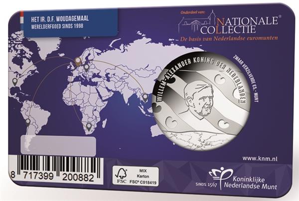 Grote foto nederland 5 euro 2020 woudagemaal coincard bu verzamelen munten overige