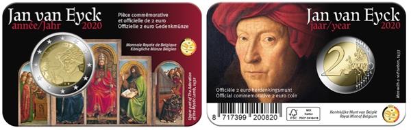 Grote foto belgi 2 euro 2020 jan van eyck coincard frans verzamelen munten overige