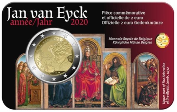 Grote foto belgi 2 euro 2020 jan van eyck coincard frans verzamelen munten overige