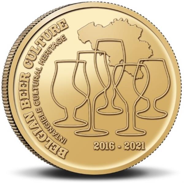 Grote foto belgi 2 5 euro 2021 biercultuur coincard nederlands verzamelen munten overige