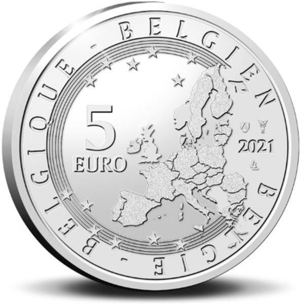 Grote foto belgi 5 euro 2021 charles van depoele verzamelen munten overige