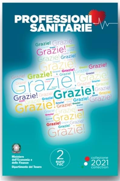 Grote foto itali 2 euro 2021 medisch personeel bedankt coincard verzamelen munten overige