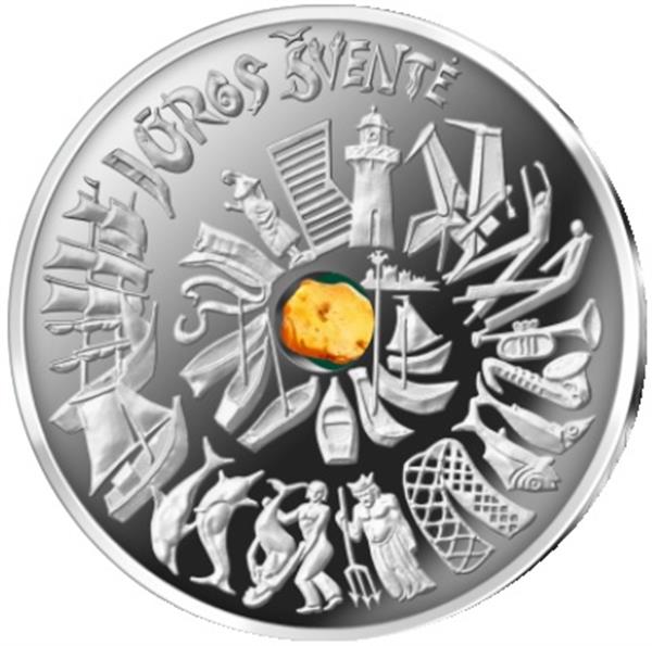 Grote foto litouwen 5 euro 2021 klaipeda zee festival verzamelen munten overige