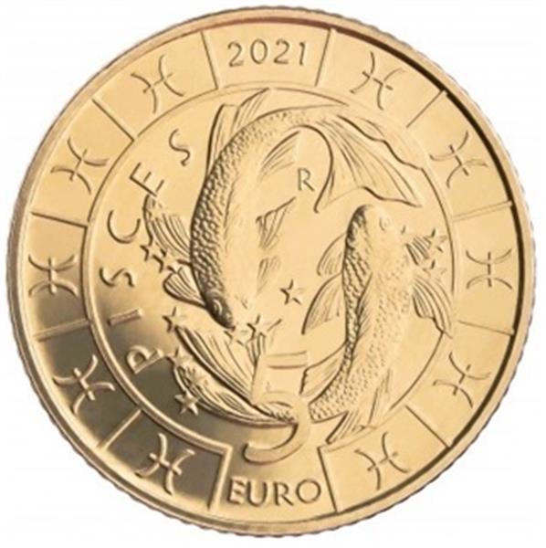 Grote foto san marino 5 euro 2021 zodiac vissen verzamelen munten overige