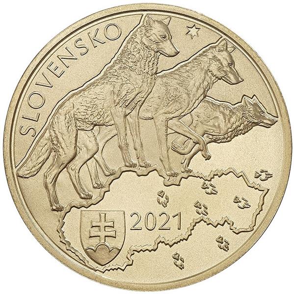 Grote foto slowakije 5 euro 2021 de wolf verzamelen munten overige