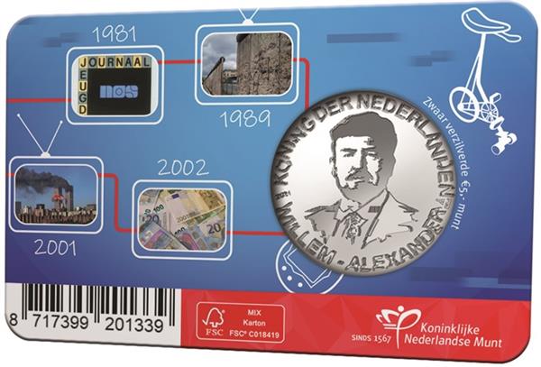 Grote foto nederland 5 euro 2021 40 jaar jeugdjournaal coincard unc verzamelen munten overige