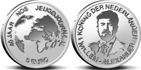 Grote foto nederland 5 euro 2021 40 jaar jeugdjournaal coincard bu verzamelen munten overige