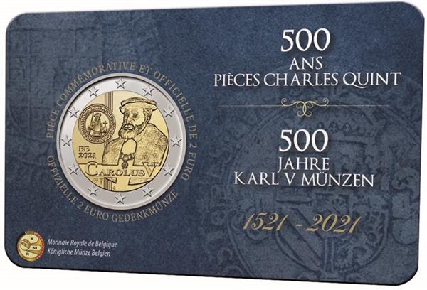 Grote foto belgi 2 euro 2021 carolus v coincard frans verzamelen munten overige