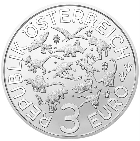 Grote foto oostenrijk 3 euro 2021 argentinosaurus verzamelen munten overige