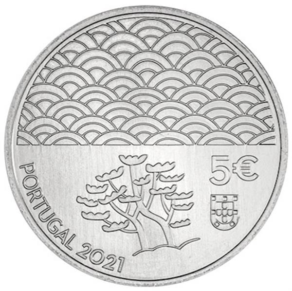 Grote foto portugal 5 euro 2021 japans lakwerk verzamelen munten overige