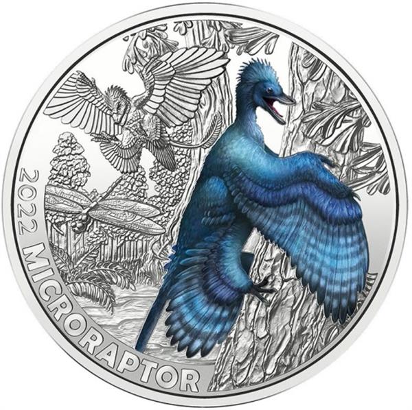 Grote foto oostenrijk 3 euro 2022 microraptor verzamelen munten overige