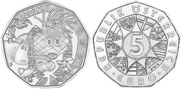 Grote foto oostenrijk 5 euro 2022 de kleine ik ben ik zilver bu verzamelen munten overige