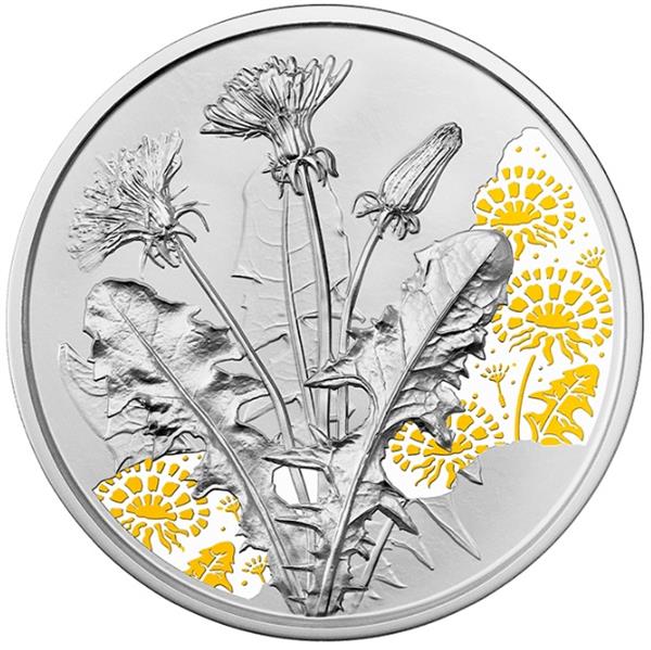 Grote foto oostenrijk 10 euro 2022 paardenbloem proof gekleurd verzamelen munten overige