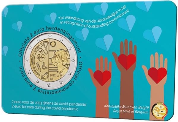 Grote foto belgi 2 euro 2022 helden van de zorg covid 19 coincard nl verzamelen munten overige