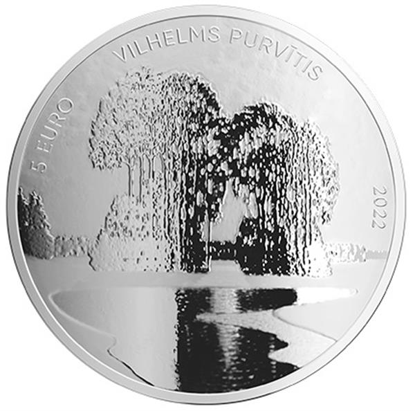 Grote foto letland 5 euro 2022 vilhelms purvitis verzamelen munten overige