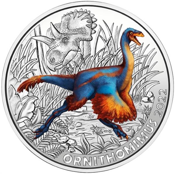 Grote foto oostenrijk 3 euro 2022 ornithomimus velox verzamelen munten overige