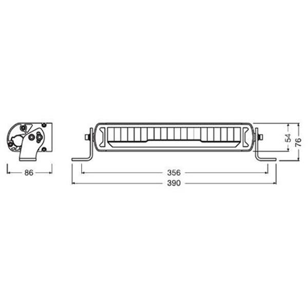 Grote foto osram ledriving lightbar mx250 cb auto onderdelen tuning en styling