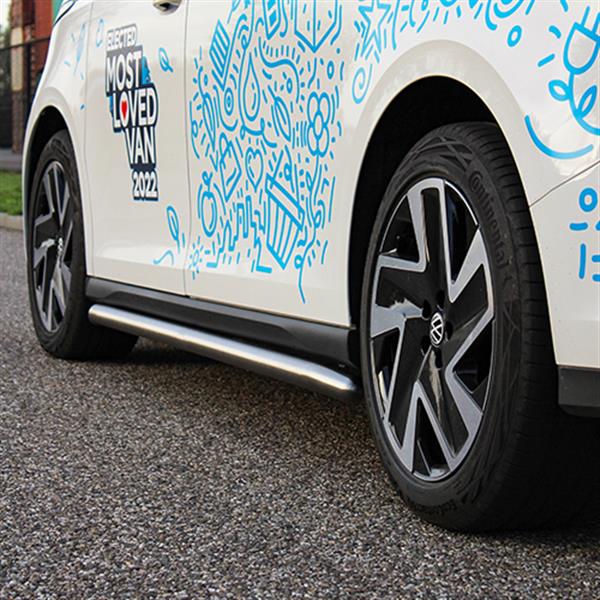 Grote foto sidebars rvs zilver volkswagen id.buzz 2022 auto onderdelen overige auto onderdelen