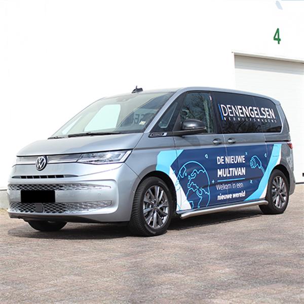 Grote foto sidebars rvs zilver volkswagen multivan t7 2022 auto onderdelen overige auto onderdelen