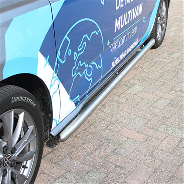 Grote foto sidebars rvs zilver volkswagen multivan t7 2022 auto onderdelen overige auto onderdelen