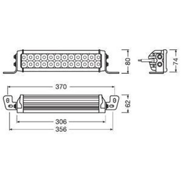 Grote foto osram ledriving lightbar vx250 cb auto onderdelen tuning en styling