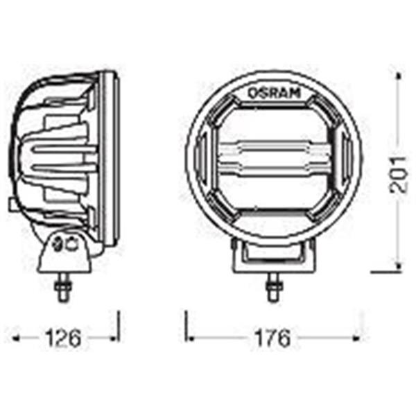 Grote foto osram ledriving round mx180 cb auto onderdelen tuning en styling