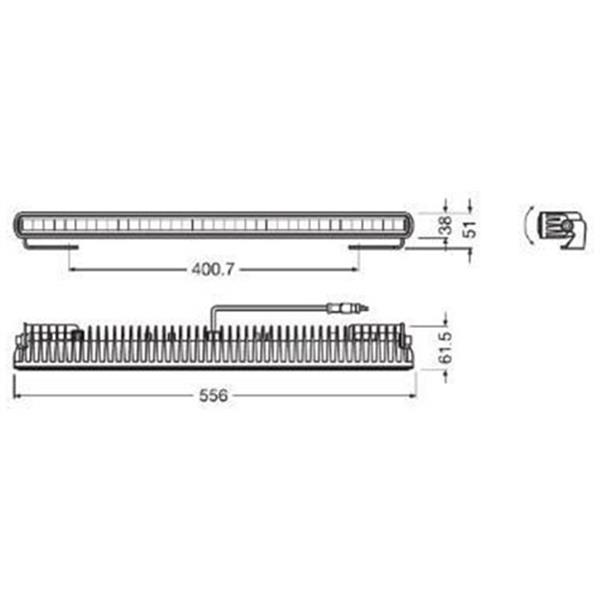 Grote foto osram ledriving lightbar sx500 cb auto onderdelen tuning en styling