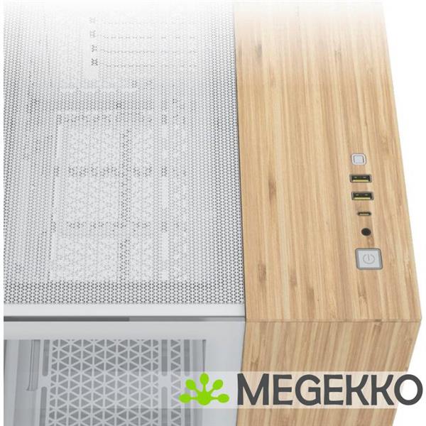 Grote foto corsair case 2500x rgb wit bamboe computers en software behuizingen en kasten