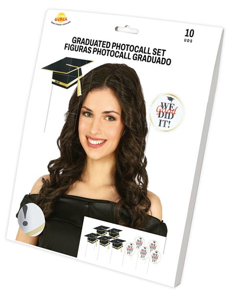 Grote foto geslaagd photobooth props zwart wit 10st verzamelen overige verzamelingen