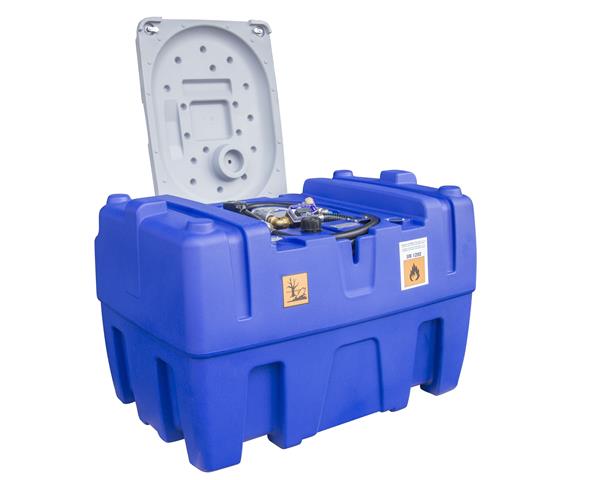 Grote foto dieseltank mobiel tech tank 440 liter 230v pomp doe het zelf en verbouw compressors